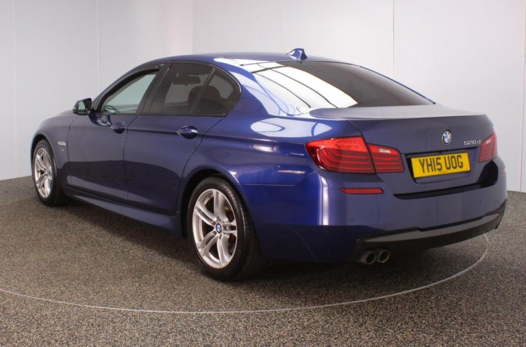 Used 2015 BLUE BMW 5 SERIES Saloon 2.0 520D M SPORT 4DR AUTO 188 BHP ...