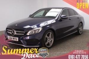 Used 2015 BLUE MERCEDES-BENZ C-CLASS Saloon 2.1 C250 BLUETEC AMG LINE PREMIUM PLUS 4DR AUTO 204 BHP (reg. 2015-01-07) for sale in Stockport