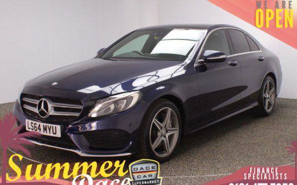 Used 2015 BLUE MERCEDES-BENZ C-CLASS Saloon 2.1 C250 BLUETEC AMG LINE PREMIUM PLUS 4DR AUTO 204 BHP (reg. 2015-01-07) for sale in Stockport