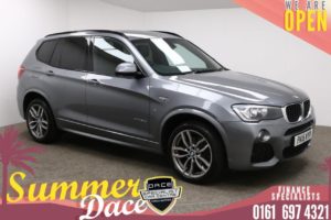 Used 2015 GREY BMW X3 Estate 2.0 XDRIVE20D M SPORT 5d 188 BHP (reg. 2015-04-18) for sale in Manchester