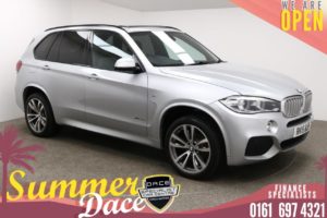 Used 2015 SILVER BMW X5 Estate 3.0 XDRIVE40D M SPORT 5d AUTO 309 BHP (reg. 2015-03-10) for sale in Manchester