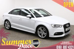 Used 2015 WHITE AUDI A3 Saloon 2.0 TDI S LINE 4d AUTO 148 BHP (reg. 2015-03-31) for sale in Manchester