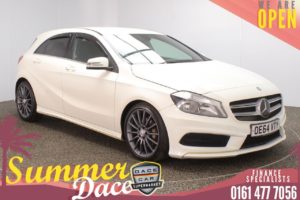 Used 2015 WHITE MERCEDES-BENZ A-CLASS Hatchback 1.5 A180 CDI BLUEEFFICIENCY AMG SPORT 5DR AUTO 109 BHP (reg. 2015-02-10) for sale in Stockport