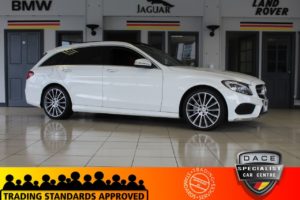 Used 2015 WHITE MERCEDES-BENZ C-CLASS Estate 2.1 C220 BLUETEC AMG LINE PREMIUM PLUS 5d AUTO 170 BHP (reg. 2015-03-04) for sale in Hazel Grove