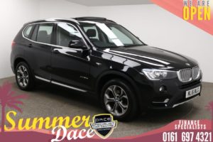 Used 2016 BLACK BMW X3 Estate 2.0 XDRIVE20D XLINE 5DR AUTO 188 BHP (reg. 2016-03-31) for sale in Manchester