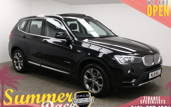 Used 2016 BLACK BMW X3 Estate 2.0 XDRIVE20D XLINE 5DR AUTO 188 BHP (reg. 2016-03-31) for sale in Manchester