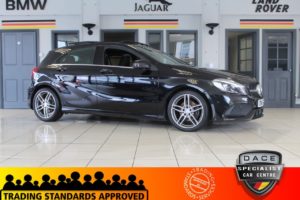 Used 2016 BLACK MERCEDES-BENZ A-CLASS Hatchback 1.6 A 180 AMG LINE PREMIUM PLUS 5d AUTO 121 BHP (reg. 2016-05-17) for sale in Hazel Grove