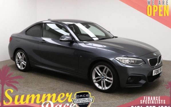 Used 2016 GREY BMW 2 SERIES Coupe 2.0 220D M SPORT 2d AUTO 188 BHP (reg. 2016-05-20) for sale in Manchester