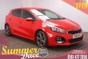 Used 2016 RED KIA CEED Hatchback 1.0 GT-LINE ISG 5DR 118 BHP (reg. 2016-06-10) for sale in Stockport