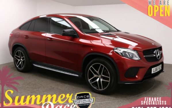 Used 2016 RED MERCEDES-BENZ GLE-CLASS Coupe 3.0 GLE 350 D 4MATIC AMG LINE 4d AUTO 255 BHP (reg. 2016-12-30) for sale in Manchester