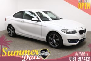 Used 2016 WHITE BMW 2 SERIES Coupe 2.0 220D SPORT 2d 188 BHP (reg. 2016-05-06) for sale in Manchester