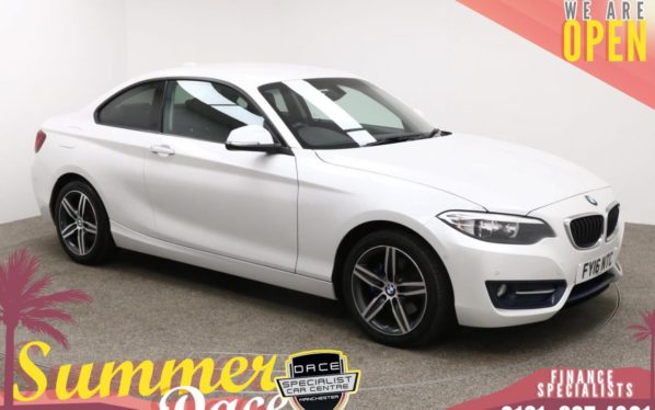 Used 2016 WHITE BMW 2 SERIES Coupe 2.0 220D SPORT 2d 188 BHP (reg. 2016-05-06) for sale in Manchester