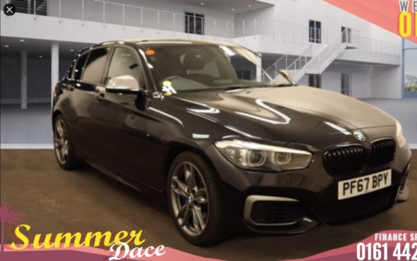 Used 2017 BLACK BMW 1 SERIES Hatchback 3.0 M140I SHADOW EDITION 5DR AUTO 335 BHP (reg. 2017-12-20) for sale in Bolton