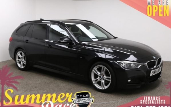 Used 2017 BLACK BMW 3 SERIES Estate 2.0 318D M SPORT TOURING 5d AUTO 148 BHP (reg. 2017-06-15) for sale in Manchester