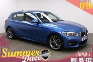 Used 2017 BLUE BMW 1 SERIES Hatchback 2.0 125D M SPORT 5d AUTO 221 BHP (reg. 2017-04-18) for sale in Manchester