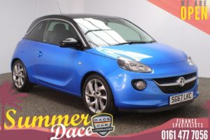 Used 2017 BLUE VAUXHALL ADAM Hatchback 1.4 SLAM 3DR 98 BHP (reg. 2017-09-27) for sale in Stockport