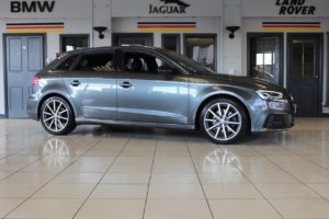 Used 2017 GREY AUDI A3 Hatchback 2.0 TFSI BLACK EDITION 5d AUTO 188 BHP (reg. 2017-04-28) for sale in Hazel Grove