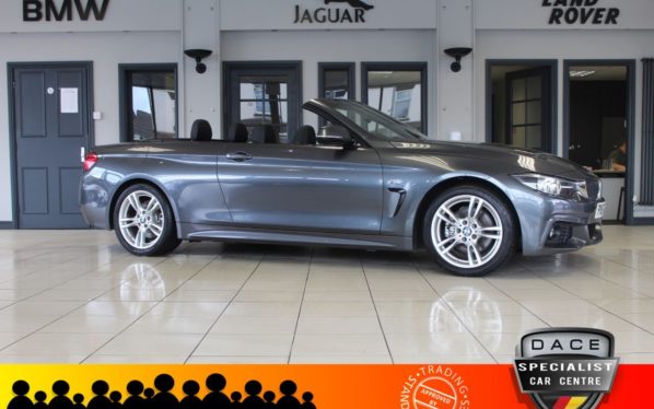 Used 2017 GREY BMW 4 SERIES Convertible 3.0 430D M SPORT 2d AUTO 255 BHP (reg. 2017-10-19) for sale in Hazel Grove