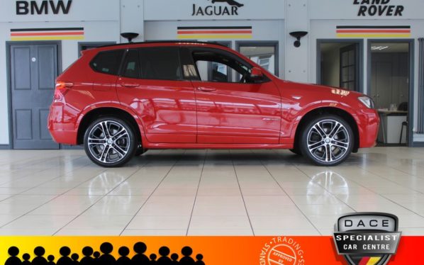 Used 2017 RED BMW X3 Estate 3.0 XDRIVE30D M SPORT 5d AUTO 255 BHP (reg. 2017-09-26) for sale in Hazel Grove