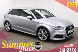 Used 2017 SILVER AUDI A3 Hatchback 2.0 TDI S LINE 5d AUTO 148 BHP (reg. 2017-06-14) for sale in Manchester