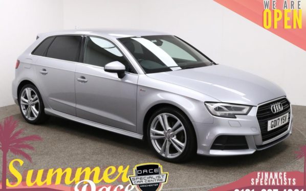 Used 2017 SILVER AUDI A3 Hatchback 2.0 TDI S LINE 5d AUTO 148 BHP (reg. 2017-06-14) for sale in Manchester