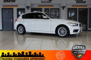 Used 2017 WHITE BMW 1 SERIES Hatchback 2.0 118D SE 5d AUTO 147 BHP (reg. 2017-04-28) for sale in Hazel Grove