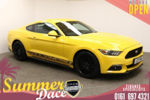 Used 2017 YELLOW FORD MUSTANG Coupe 2.3 ECOBOOST 2d AUTO 313 BHP (reg. 2017-05-12) for sale in Manchester