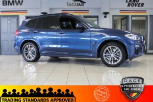 Used 2018 BLUE BMW X3 Estate 2.0 XDRIVE20D M SPORT 5d AUTO 188 BHP (reg. 2018-05-30) for sale in Hazel Grove