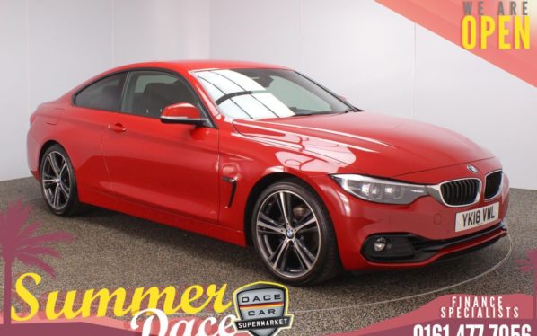 Used 2018 RED BMW 4 SERIES Coupe 2.0 420I SPORT 2DR AUTO 181 BHP (reg. 2018-03-27) for sale in Stockport