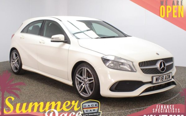 Used 2018 WHITE MERCEDES-BENZ A-CLASS Hatchback 1.5 A 180 D AMG LINE 5DR 1 OWNER 107 BHP (reg. 2018-03-26) for sale in Stockport