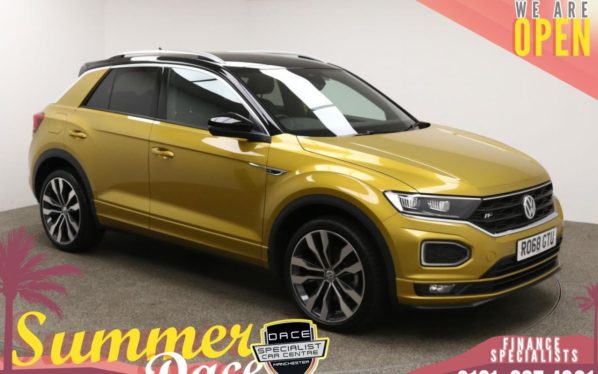 Used 2018 YELLOW VOLKSWAGEN T-ROC Hatchback 1.5 R-LINE TSI EVO 5d 148 BHP (reg. 2018-11-20) for sale in Manchester