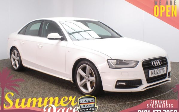 Used 2012 WHITE AUDI A4 Saloon 2.0 TDI S LINE 4d 141 BHP (reg. 2012-04-07) for sale in Stockport