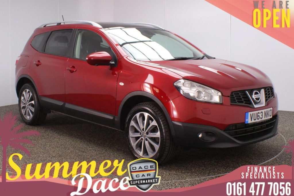 Used 2013 RED NISSAN QASHQAI+2 Hatchback 1.6 TEKNA IS PLUS 2 DCI 4WDS/S 5d 130 BHP (reg. 2013-09-06) for sale in Stockport