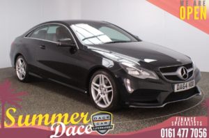 Used 2014 BLACK MERCEDES-BENZ E-CLASS Coupe 2.1 E220 BLUETEC AMG LINE 2d AUTO 174 BHP (reg. 2014-11-27) for sale in Stockport