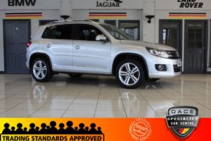 Used 2014 SILVER VOLKSWAGEN TIGUAN Estate 2.0 R LINE TDI BLUEMOTION TECH 4MOTION DSG 5d AUTO 139 BHP (reg. 2014-05-19) for sale in Hazel Grove