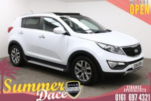 Used 2014 WHITE KIA SPORTAGE Estate 1.7 CRDI 2 ISG 5d 114 BHP (reg. 2014-09-29) for sale in Manchester