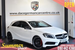 Used 2014 WHITE MERCEDES-BENZ A-CLASS Hatchback 2.0 A45 AMG 4MATIC 5DR 360 BHP (reg. 2014-05-30) for sale in Bolton