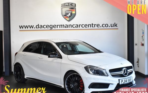 Used 2014 WHITE MERCEDES-BENZ A-CLASS Hatchback 2.0 A45 AMG 4MATIC 5DR 360 BHP (reg. 2014-05-30) for sale in Bolton