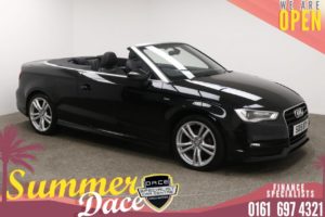 Used 2015 BLACK AUDI A3 Convertible 1.6 TDI S LINE 2d 109 BHP (reg. 2015-07-31) for sale in Manchester