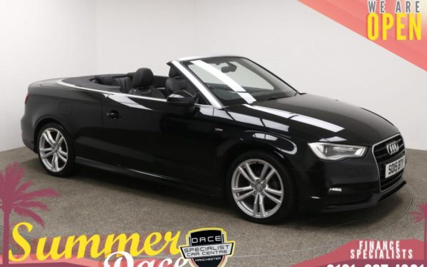 Used 2015 BLACK AUDI A3 Convertible 1.6 TDI S LINE 2d 109 BHP (reg. 2015-07-31) for sale in Manchester