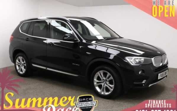 Used 2015 BLACK BMW X3 Estate 2.0 XDRIVE20D XLINE 5DR AUTO 188 BHP (reg. 2015-03-30) for sale in Manchester
