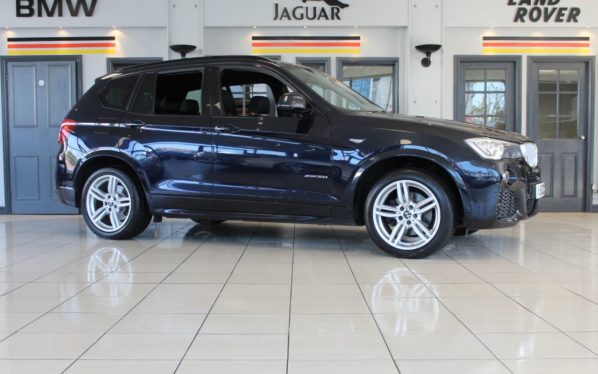 Used 2015 BLACK BMW X3 Estate 3.0 XDRIVE30D M SPORT 5d AUTO 255 BHP (reg. 2015-03-01) for sale in Hazel Grove