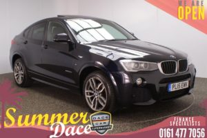 Used 2015 BLACK BMW X4 SUV 2.0 XDRIVE20D M SPORT 4d AUTO 188 BHP (reg. 2015-07-15) for sale in Stockport