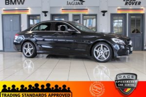 Used 2015 BLACK MERCEDES-BENZ C-CLASS Saloon 1.6 C200 BLUETEC AMG LINE 4d 136 BHP (reg. 2015-02-27) for sale in Hazel Grove