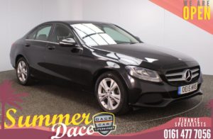 Used 2015 BLACK MERCEDES-BENZ C-CLASS Saloon 2.0 C200 SE EXECUTIVE 4d 184 BHP (reg. 2015-07-02) for sale in Stockport