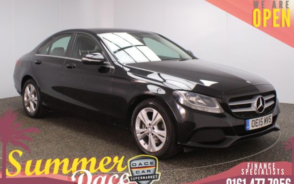 Used 2015 BLACK MERCEDES-BENZ C-CLASS Saloon 2.0 C200 SE EXECUTIVE 4d 184 BHP (reg. 2015-07-02) for sale in Stockport