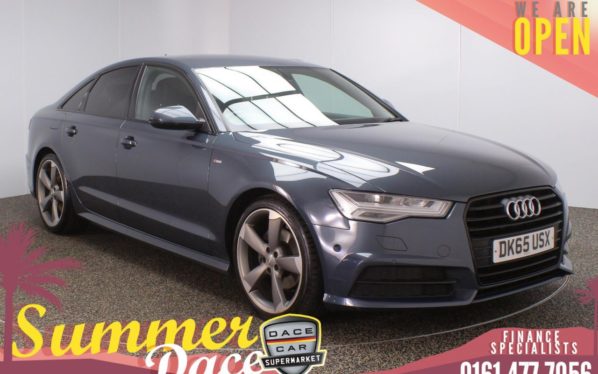 Used 2015 BLUE AUDI A6 Saloon 2.0 TDI ULTRA BLACK EDITION 4d AUTO 188 BHP (reg. 2015-10-07) for sale in Stockport