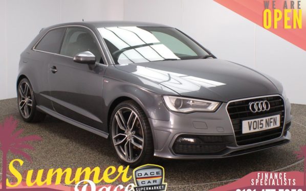 Used 2015 GREY AUDI A3 Hatchback 1.4 TFSI S LINE 3DR AUTO 148 BHP (reg. 2015-03-21) for sale in Stockport