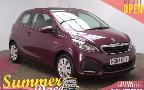 Used 2015 PURPLE PEUGEOT 108 Hatchback 1.0 ACTIVE TOP 3d 68 BHP (reg. 2015-02-19) for sale in Stockport