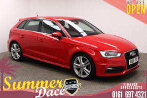 Used 2015 RED AUDI A3 Hatchback 2.0 TDI S LINE 5d 148 BHP (reg. 2015-07-15) for sale in Manchester